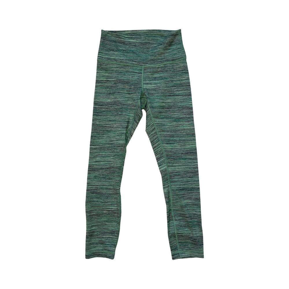 Lululemon Leggings Size 6 Green Space Dye High Rise 25”Performance Tights